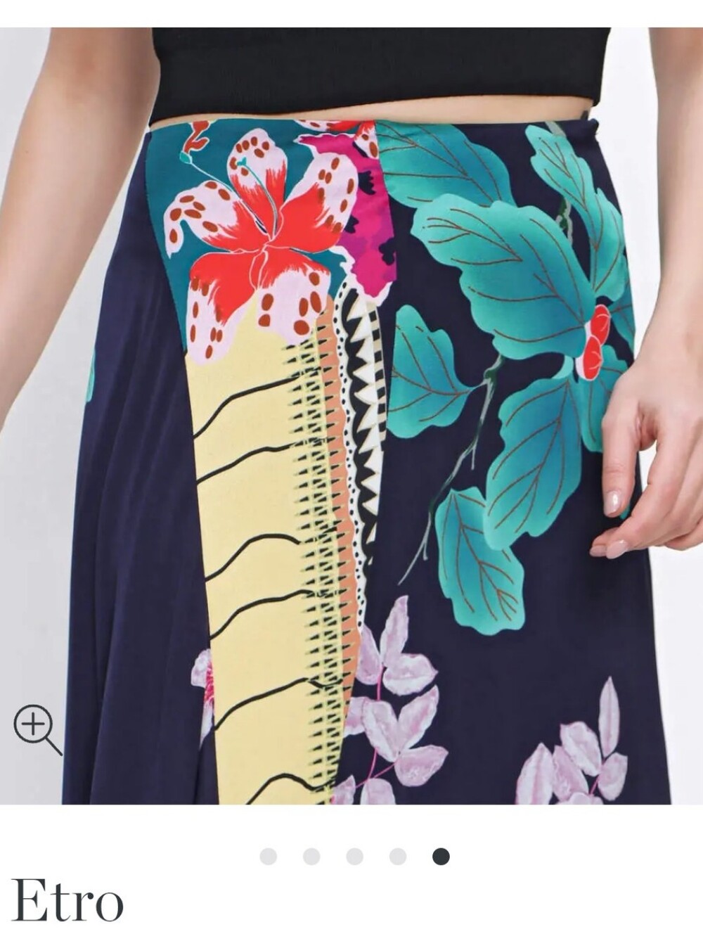ETRO Italy Floral Border Print Maxi Skirt | Viscose Boho Resortwear IT 44 US 8 - Picture 4 of 13